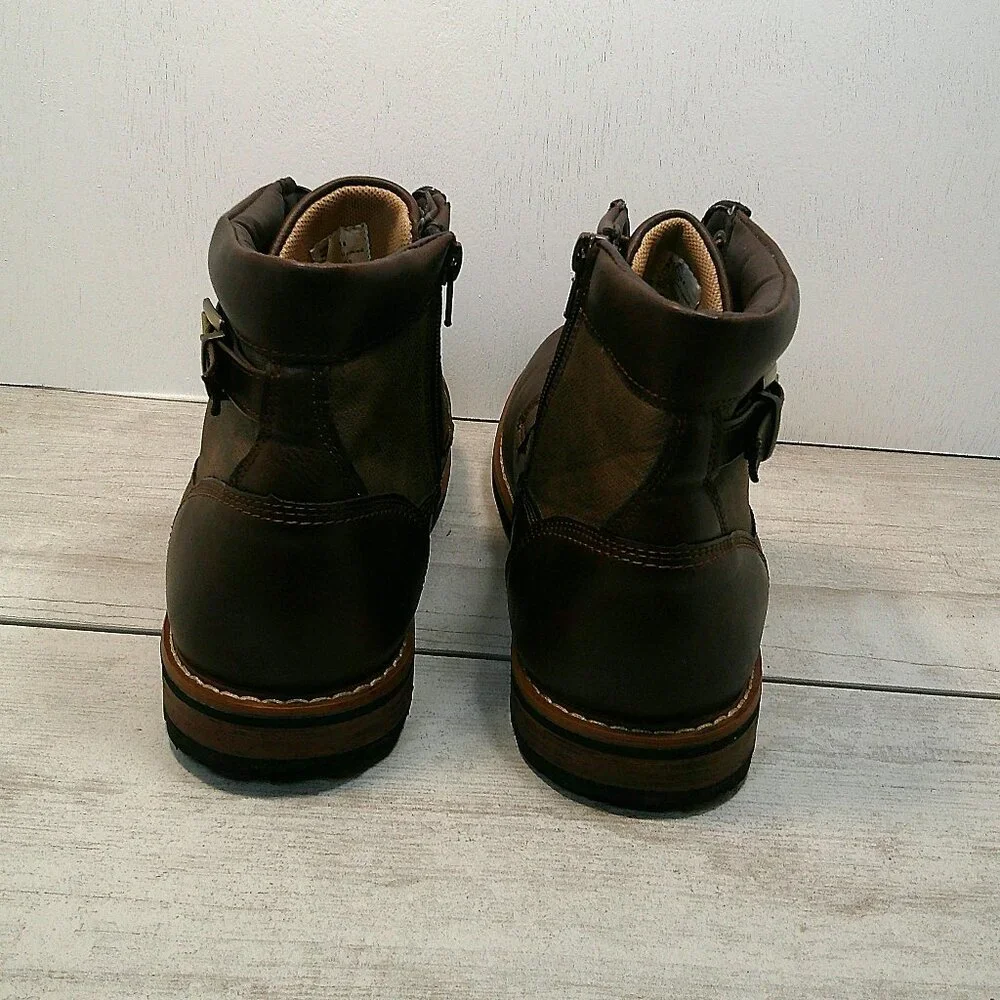 Steve Madden BBELAY Chukka Boots Youth Men's Kids Size 6 chocolate Brown Zip-Up